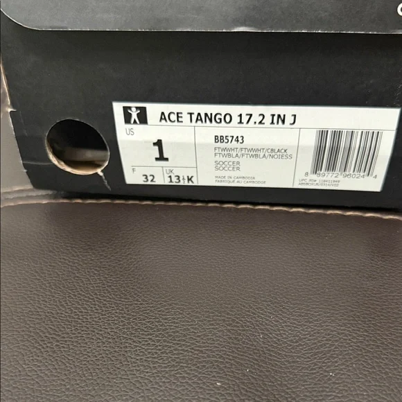 Adidas White and Black ACE Tango Athletic Soccer Shoes - Picture 8 of 8